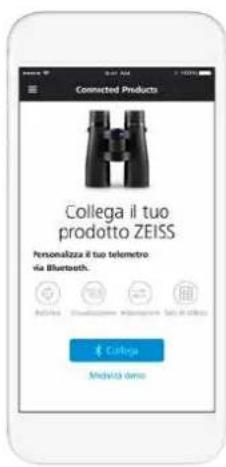 Connected Products Collega il tuo prodotto ZEISS Personalizza il tuo telemetro via Bluetooth. Bottica Diaminazione Wimpanzione Salta di bilanzi Collega Mindsità doma