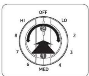 SAMSUNG NE63BB871112AC - Single surface unit control knob (Left Rear, Right Rear) - 1