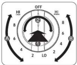 SAMSUNG NE63BB871112AC - Dual surface unit control knob (Left Front) - 1