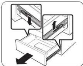 SAMSUNG NE63BB871112AC - como retirar y volver a instalar el Cajón de almacenimiento - 1