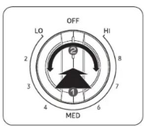 SAMSUNG NE63A6515SS - Single surface unit control knob (Left Rear, Right Rear) - 1