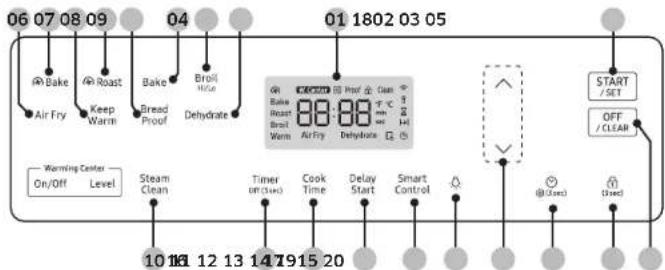 SAMSUNG NE63A6515SS - The oven control panel - 1