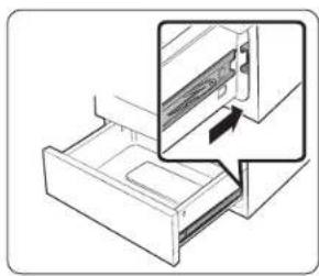 SAMSUNG NX60BB871112AA - How to remove and reinstall the Storage drawer - 2