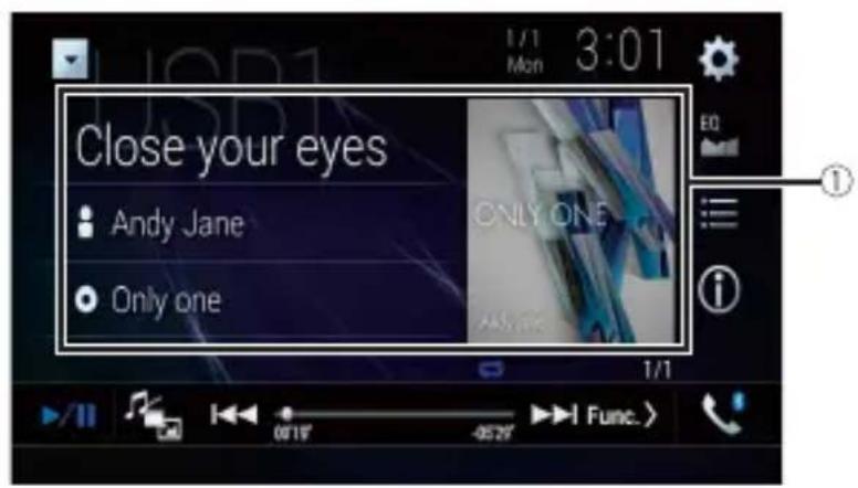 PIONEER AVHW4400NEX - Écran de source audio 1 (Exemple : USB) - 1