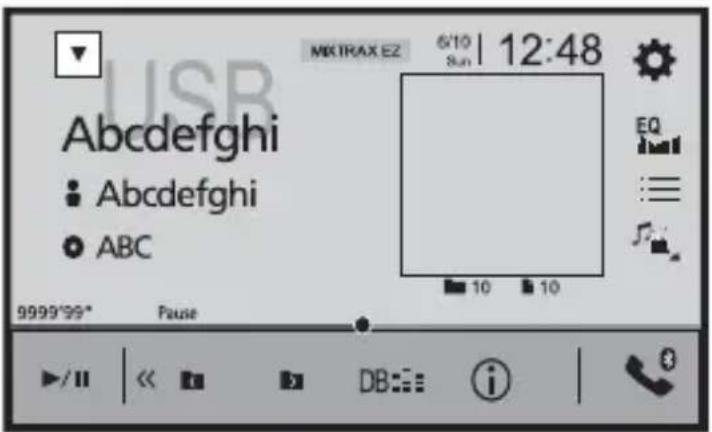 PIONEER AVH3400NEX - Écran de source audio 2 (Exemple : USB) - 1