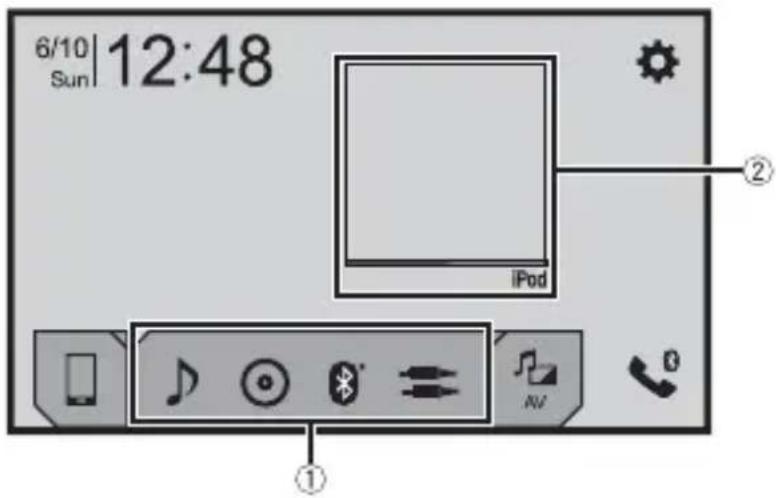 PIONEER AVH3400NEX - Écran de menu supérieur - 1