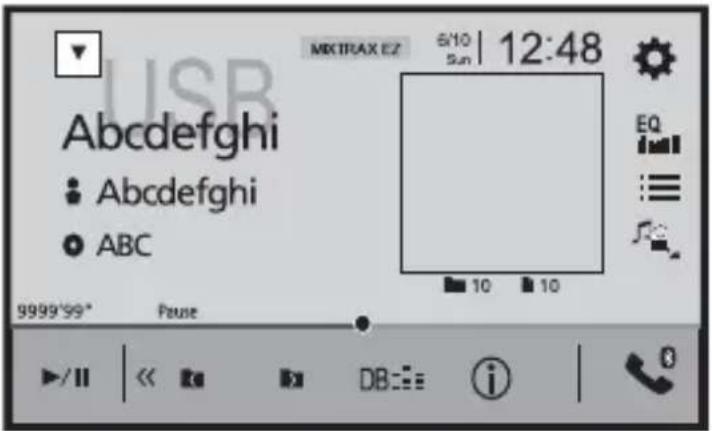PIONEER AVH2440NEX - Écran de source audio 2 (Exemple : USB) - 1
