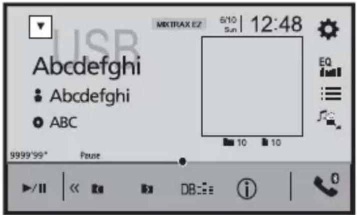 PIONEER AVH1400NEX - Écran de source audio 2 (Exemple : USB) - 1