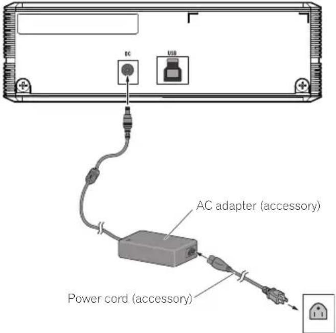 PIONEER BDRX12UBK - Connecting the power cord - 1