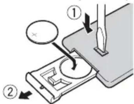 PIONEER DEHS6010BS - Comment remplacer la pile - 1