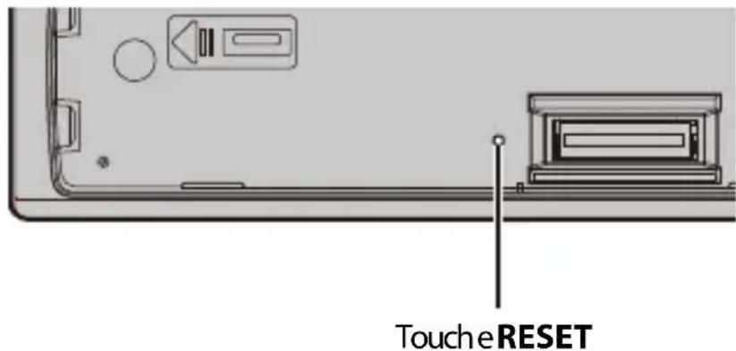 PIONEER DEHS6010BS - Appuyez sur la touche RESET avec un instrument pointu de plus de 8 mm. - 1