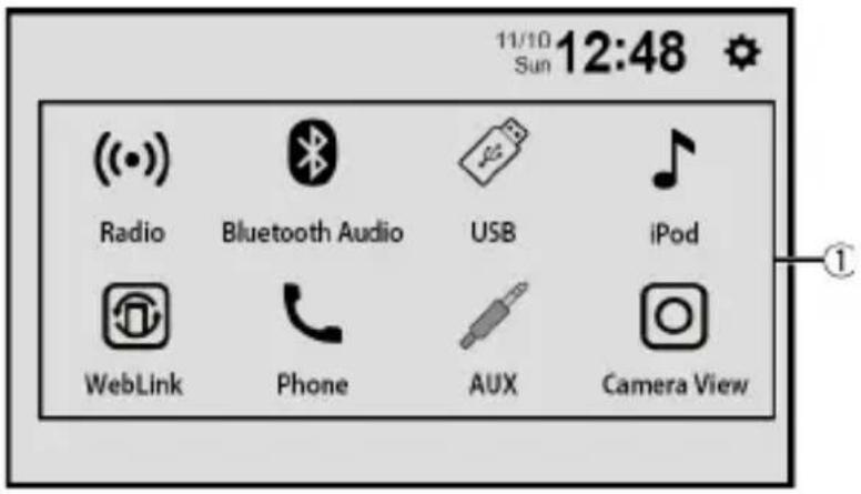 PIONEER AVH240EX - Écran de menu supérieur - 1