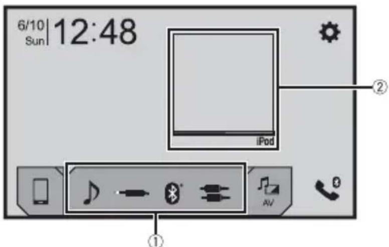 PIONEER MVH2400NEX - Écran de menu supérieur - 1