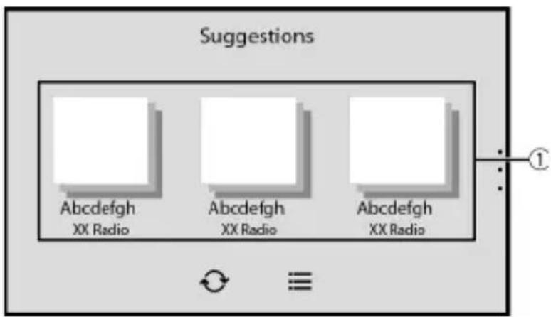 PIONEER DMHW4600NEX - Écran des stations de radio suggérées - 1