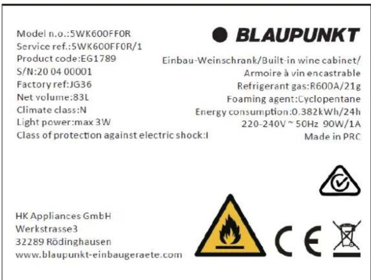 BLAUPUNKT 5WK600FF0 - TECHNISCHE DATEN - 1