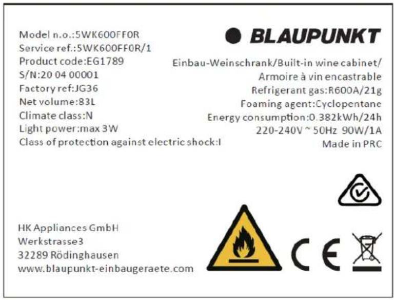 BLAUPUNKT 5WK600FF0 - TECHNICAL DATA - 1