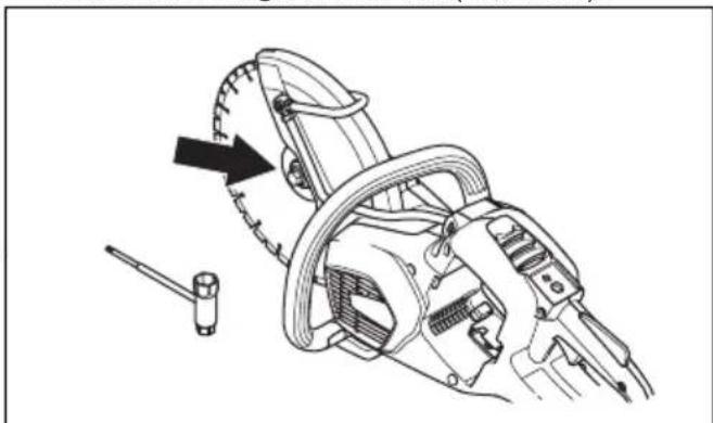 HUSQVARNA K 535i - Het zaagblad monteren - 3
