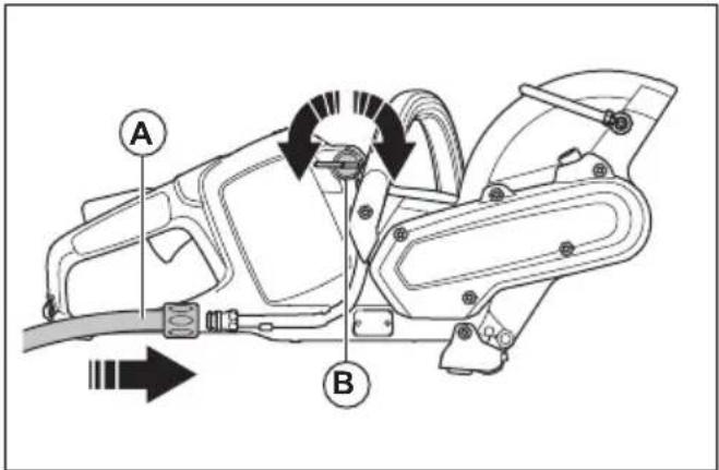 HUSQVARNA K 535i - To connect coolant water - 1
