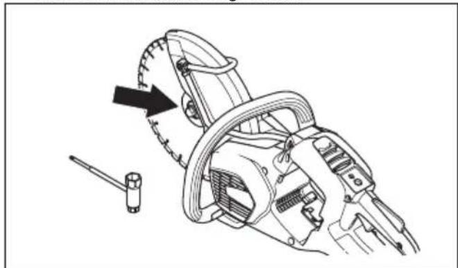 HUSQVARNA K 535i - So befestigen Sie die Trennscheibe - 3