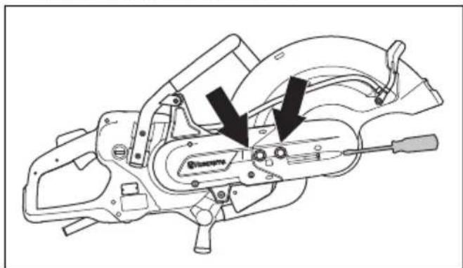 HUSQVARNA K 7000 - Comment retourner la tête de coupe - 4
