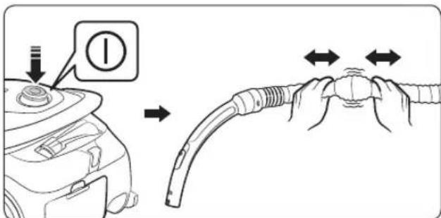 SAMSUNG SC07M25M9WD - Cleaning the hose - 1