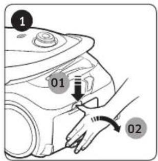 SAMSUNG SC07M25M9WD - Cleaning the dust bag - 9