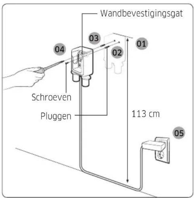 SAMSUNG VS20T7531T1 - De wandbevestiging installeren - 1