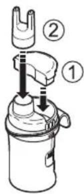 OMRON CompAIR NEC801S - Fixation de l'embout buccal - 2