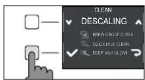 CLEAN DESCALING BREW GROUP CLEAN QUICK WITH CLEAN DEEP WITH CLEAN