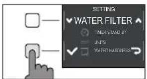 SETTING WATER FILTER THYER STAND BY UNITS WATER HARDNESS