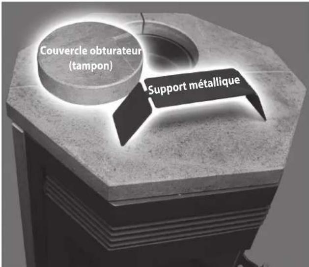 Couvercle obturateur (tampon) Support métallique