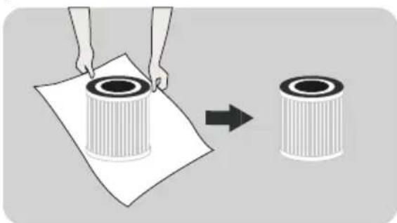 TCL Breeva A2WW - Remover filtro Instalar filtro - 3