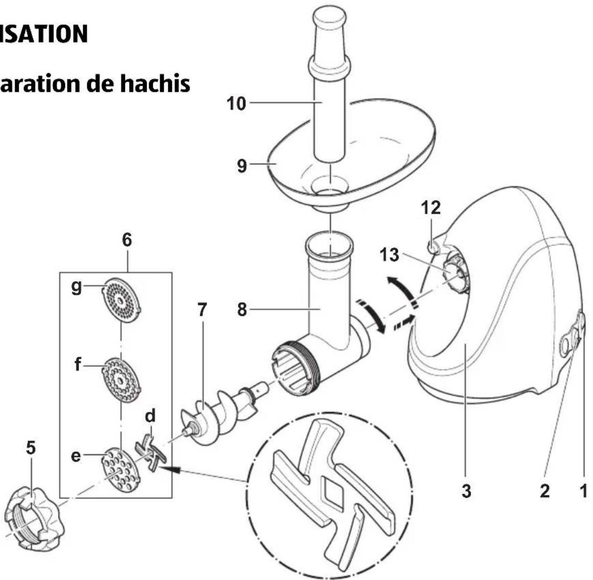 QUIGG GTMG03 - Préparation de hachis - 1