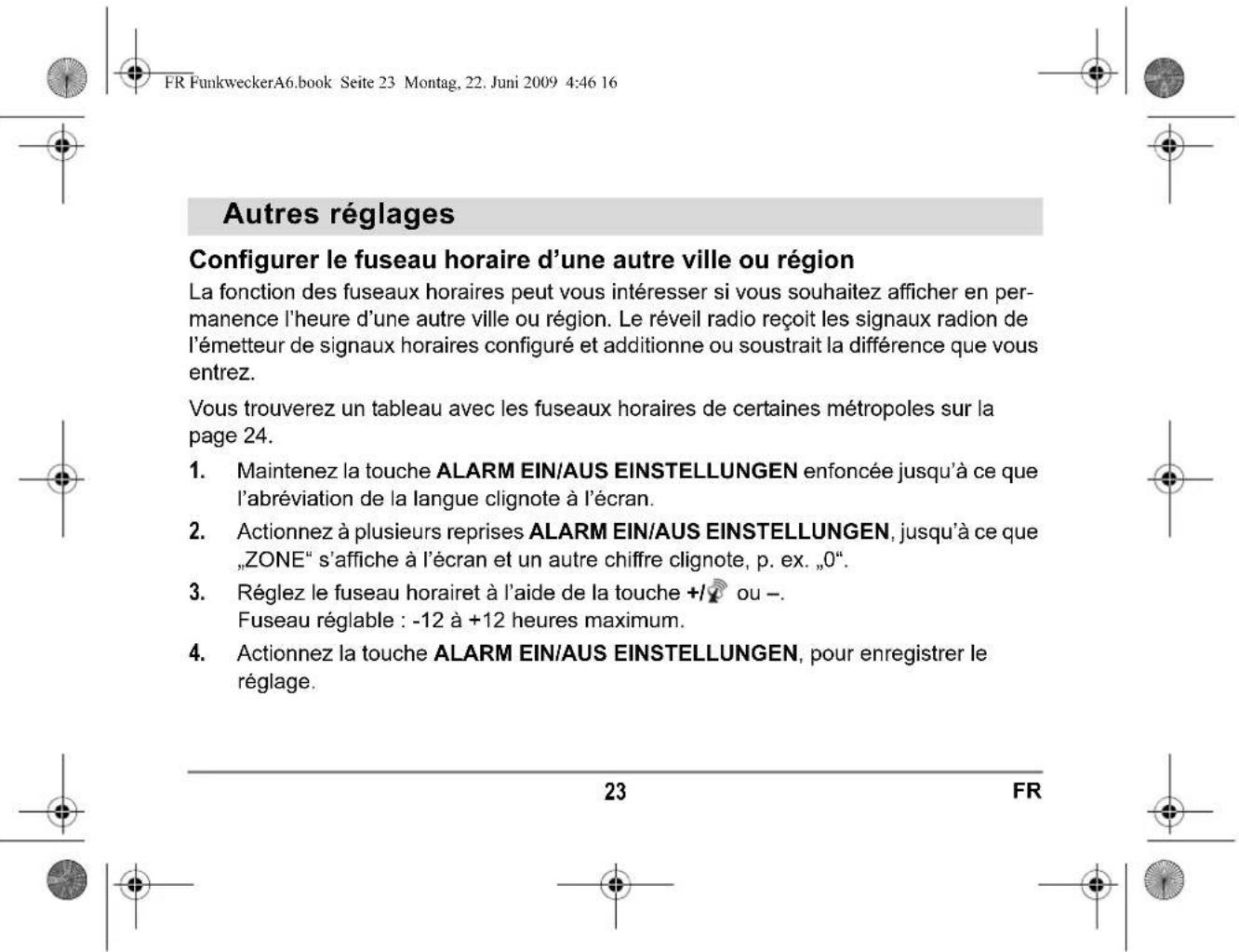 Tevion GTFWe01 - Informations générales à propos de la fonction de réveil - 3