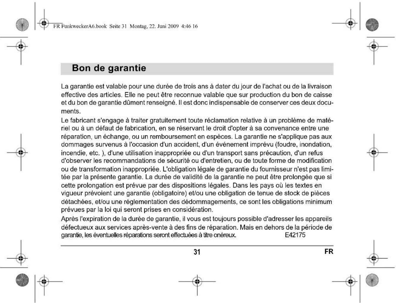 Tevion GTFWe01 - Informations générales à propos de la fonction de réveil - 18