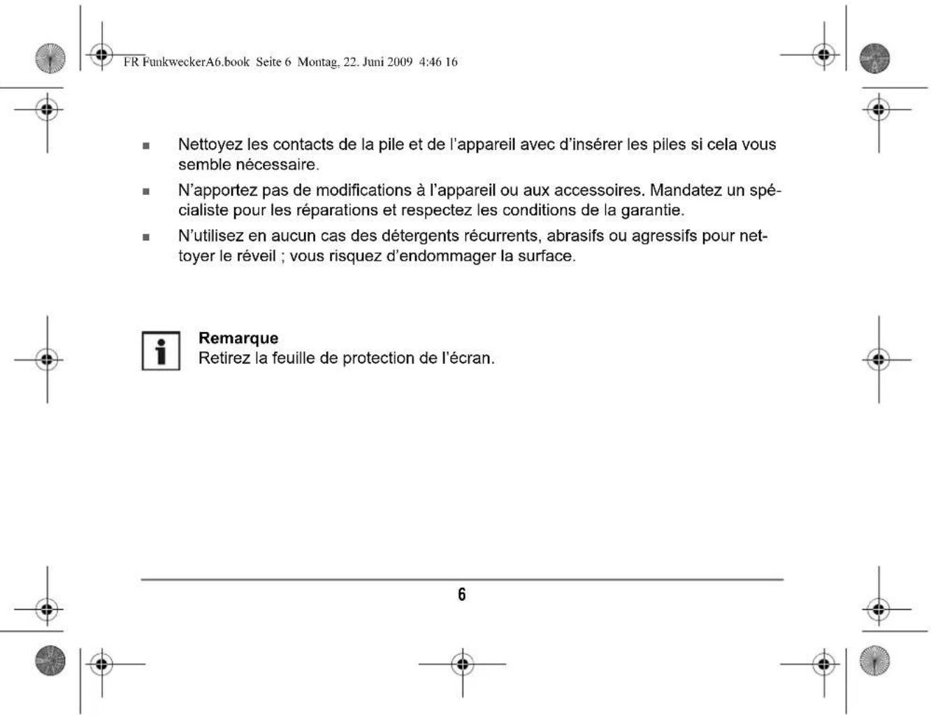 Tevion GTFWe01 - Risque de blessures - 5
