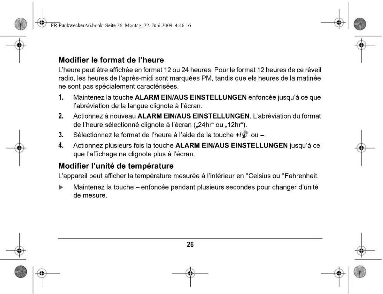 Tevion GTFWe01 - Informations générales à propos de la fonction de réveil - 8