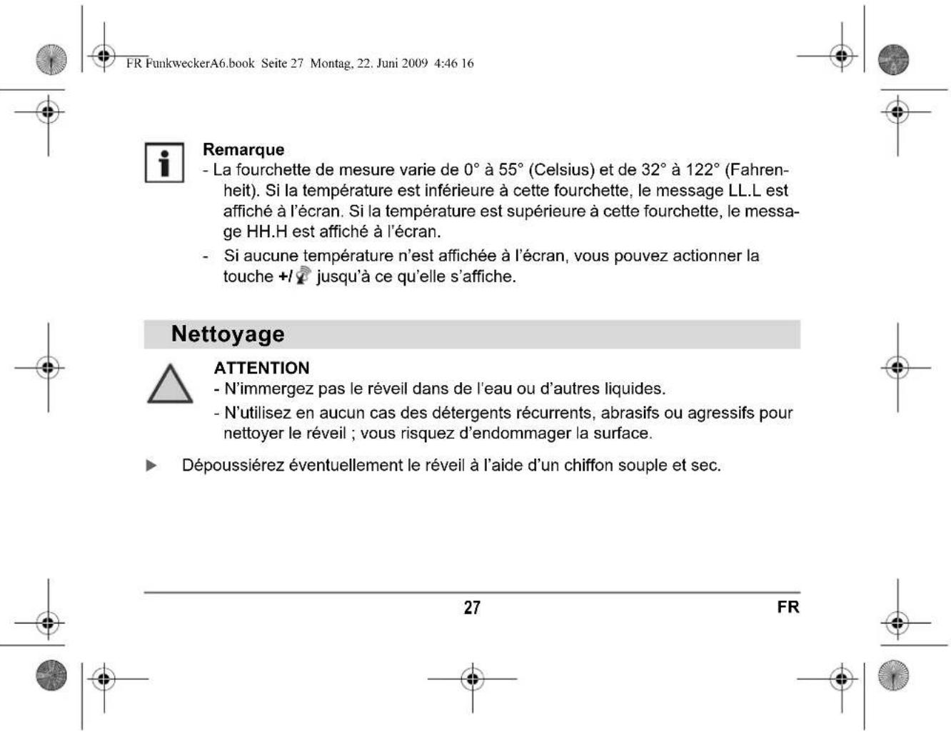 Tevion GTFWe01 - Informations générales à propos de la fonction de réveil - 9