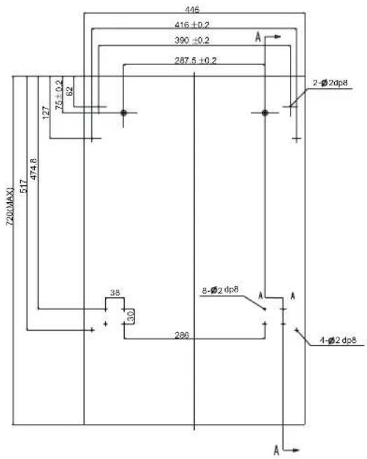 BLAUPUNKT 5VT710NA - - Dimensioni e installmente del pannello di finitura - 1