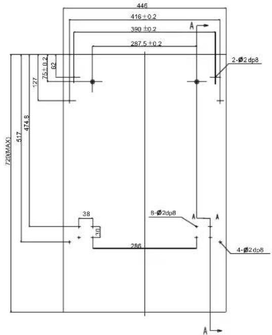 BLAUPUNKT 5VT710NA - - Aesthetic panel's dimensions and installation - 1