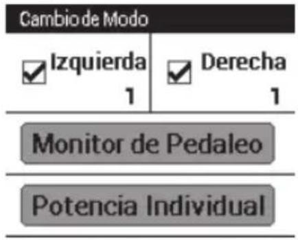 PIONEER SGYPM80 - Cambiar al modo de supervisión de pedaleo - 1