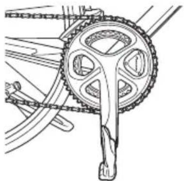 PIONEER SGYPM9100C - Position the crank arm so it is perpendicular to the ground, pointing downward. - 1