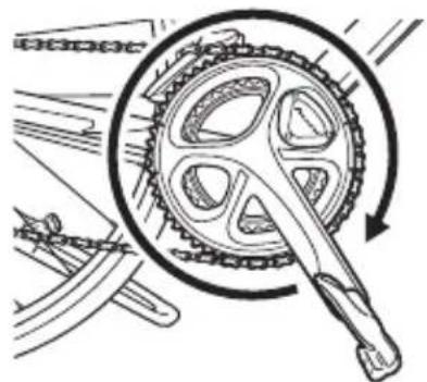 PIONEER SGYPM9100C - Draai de krukset van de fietsmeer dan drie keer rond omde zenders links en rechts te starten. - 1