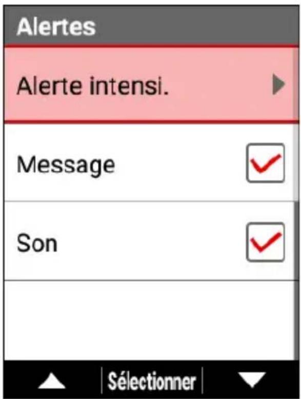 PIONEER SGXCA600 - Utilisez les boutons [] / [] pour selectionner [Alerte intensi.], puis appuyez sur le bouton [Confirmer]. - 1