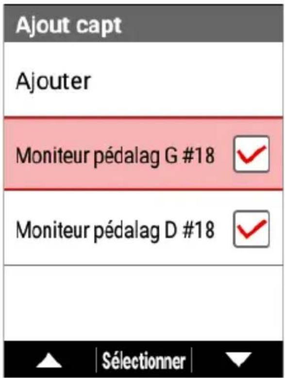 PIONEER SGXCA600 - Utilisez les boutons [] / [] pour cocher la case du capteur que vous poulez connecter. - 1
