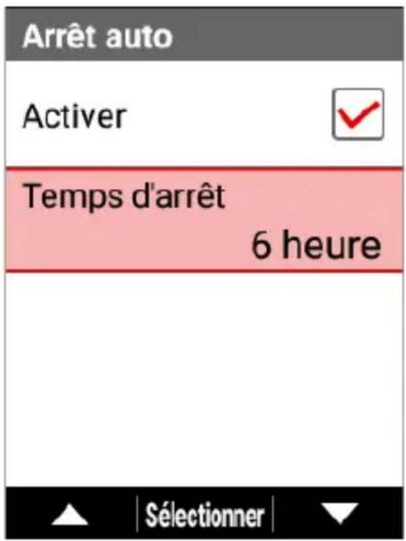 PIONEER SGXCA600 - Utilisez les boutons [] / [] pour selectionner [Temps d'arret], puis appuyez sur le bouton [Confirmer]. - 1