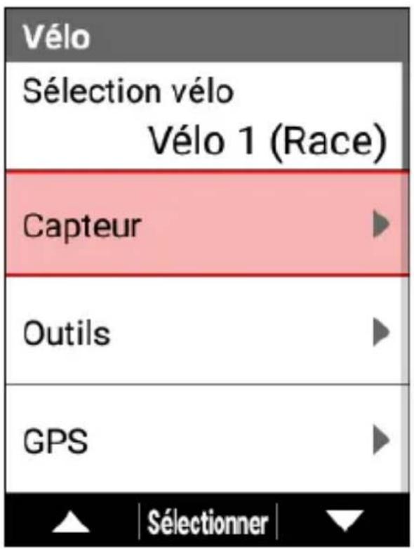 PIONEER SGXCA600 - Utilisez les boutons [] / [] pour selectionner [Capteur], puis appuyez sur le bouton [Confirmer]. - 1