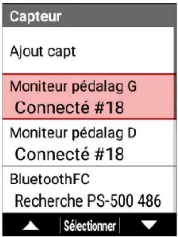 PIONEER SGXCA600 - Utilisez les boutons [] / [] pour selectionner le nom du capteur, puis appuyez sur le bouton [Confirmer]. - 1