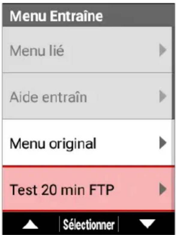 PIONEER SGXCA600 - Utilisez les boutons [] / [] pour selectionner [Test 20 min FTP], puis appuyez sur le bouton [Confirmer]. - 1