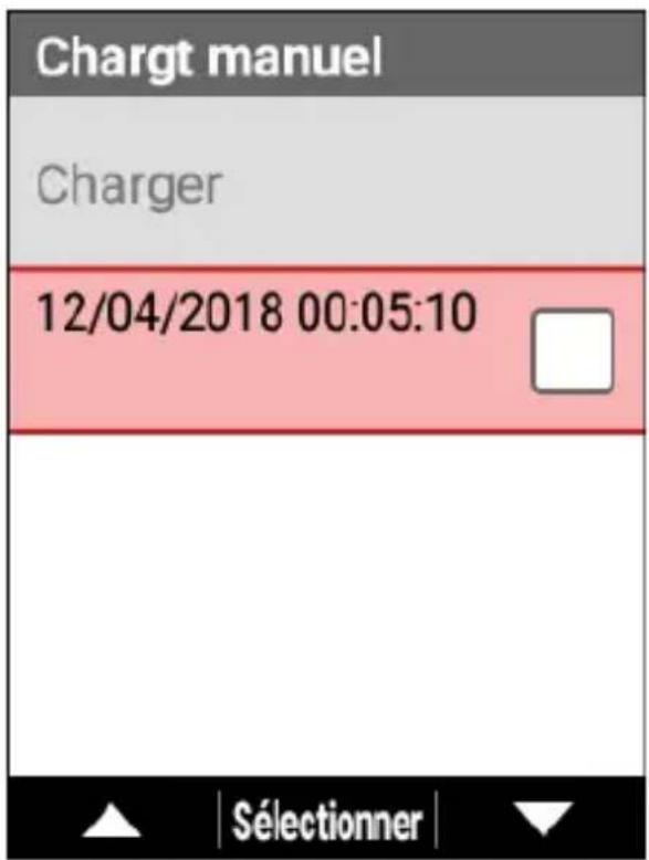 PIONEER SGXCA600 - Utilisez les boutons [] / [] pour selectionner les données de journal que vous poulez charger, puis appuyez sur le bouton [Confirmer]. - 1